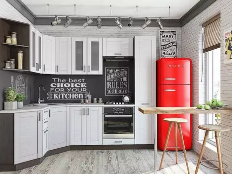 Кухня Лофт-04 Snow Veralinga