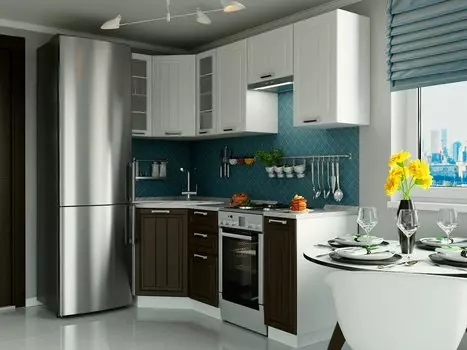 Кухонный гарнитур Прага-10 Венге Премиум/ Белый ( столешница Топ-27, Антарес)