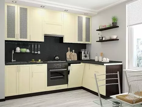 Угловая кухня Сканди-04 Ivory Wood/ Венге