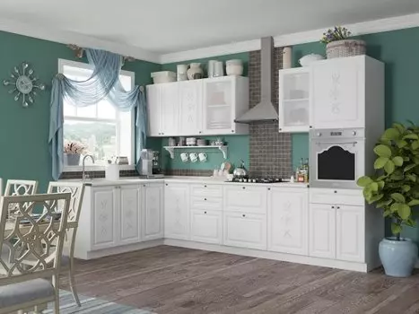 Угловая кухня Версаль-02 Белый Софт