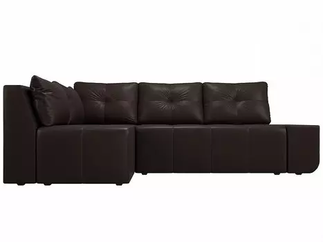 Угловой диван Амадэус эко кожа Коричневый левый угол