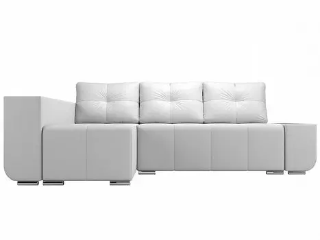 Угловой диван Амадэус Люкс эко кожа белый левый угол