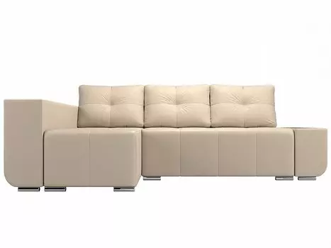 Угловой диван Амадэус Люкс эко кожа Бежевый левый угол