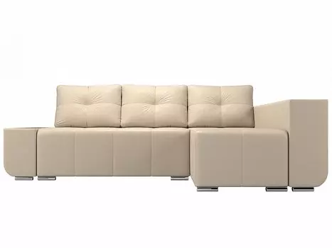 Угловой диван Амадэус Люкс эко кожа Бежевый правый угол