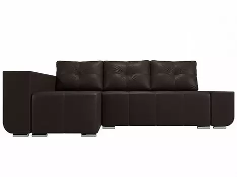 Угловой диван Амадэус Люкс эко кожа Коричневый левый угол