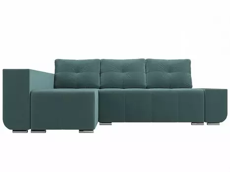 Угловой диван Амадэус Люкс велюр Бирюза левый угол