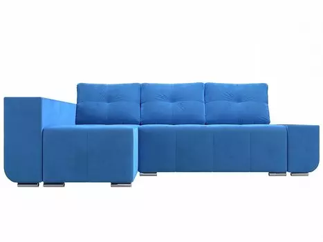 Угловой диван Амадэус Люкс велюр Голубой левый угол