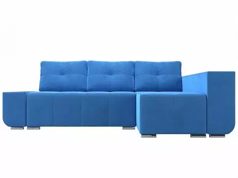 Угловой диван Амадэус Люкс велюр Голубой правый угол