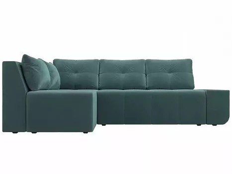 Угловой диван Амадэус велюр Бирюза левый угол