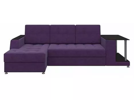 Угловой диван левый Атланта Микровельвет Фиолетовый
