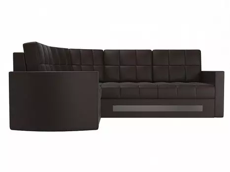 Диван угловой Белла левый Экокожа Коричневый
