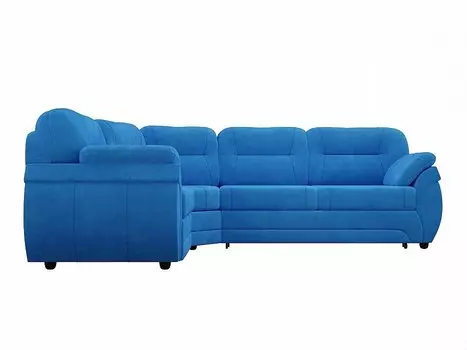 Диван угловой Бруклин левый Велюр Голубой