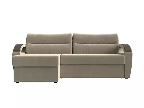 Диван угловой Форсайт левый Микровельвет Бежевый