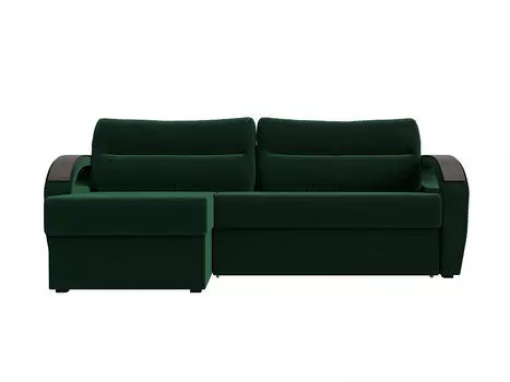 Диван угловой Форсайт левый Велюр Зеленый