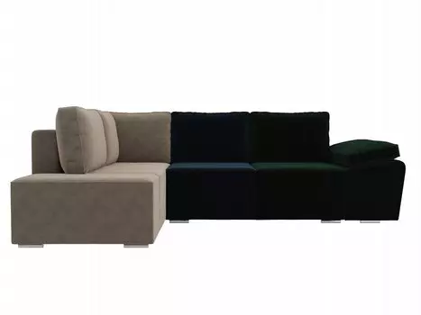 Диван угловой Хьюго левый Велюр Зеленый Синий Бежевый