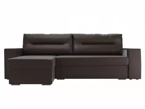 Диван угловой Эридан левый Экокожа Коричневый