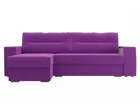 Диван угловой Эридан левый Микровельвет Фиолетовый