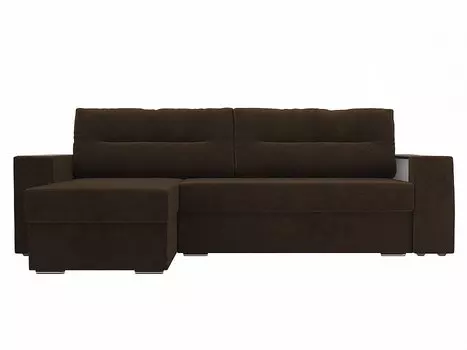 Диван угловой Эридан левый Велюр Коричневый