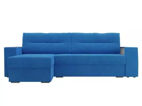 Угловой диван левый Эридан Велюр Голубой