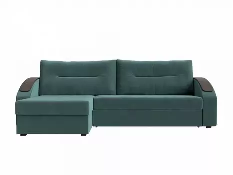 Диван угловой Канзас левый Велюр Бирюза