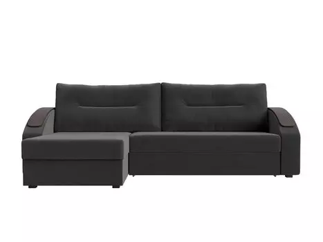 Диван угловой Канзас левый Велюр Серый