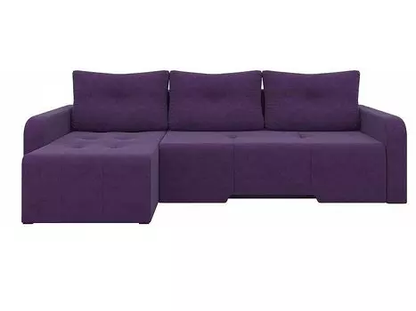 Угловой диван левый Манхеттен Микровельвет Фиолетовый