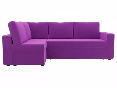 Диван угловой Оливер левый Микровельвет Фиолетовый