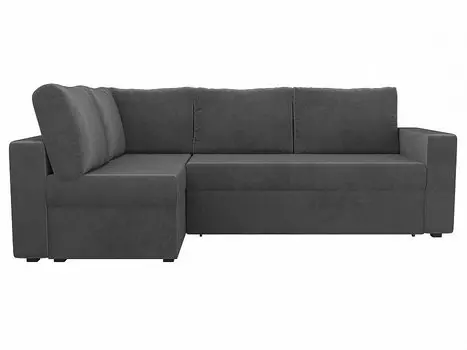 Диван угловой Оливер левый Велюр Серый