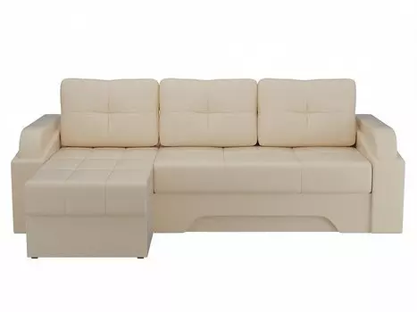 Угловой диван левый Панда Экокожа Бежевый