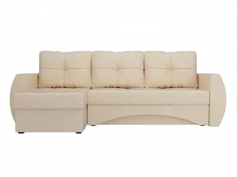 Диван угловой Сатурн левый Экокожа Бежевый