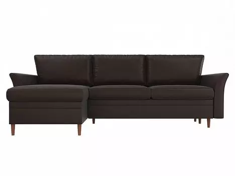 Диван угловой София левый Экокожа Коричневый