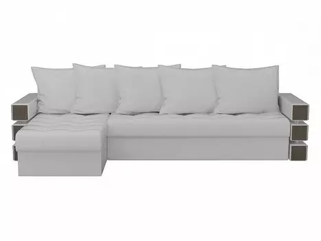 Диван угловой Венеция левый Экокожа Белый