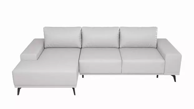 Угловой диван Марсель Экокожа Белый угол Левый