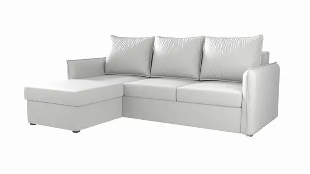 Угловой диван Милан Экокожа Белый угол Левый