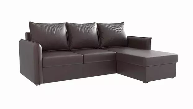 Угловой диван Милан Экокожа Коричневый угол Правый
