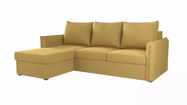 Угловой диван Милан Микровельвет Желтый угол Левый