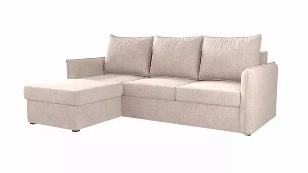 Угловой диван Милан Рогожка Бежевый угол Левый