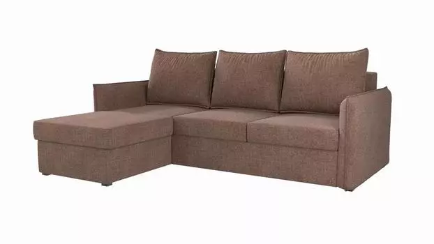 Угловой диван Милан Рогожка Коричневый угол Левый