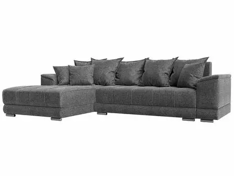 Угловой диван Норд Стар левый угол Рогожка Серый