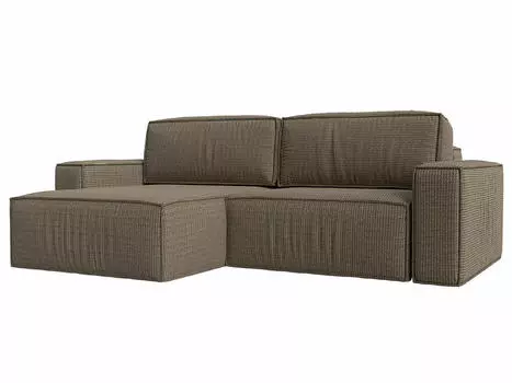 Угловой диван Прага классик левый угол, рогожка, корфу 03