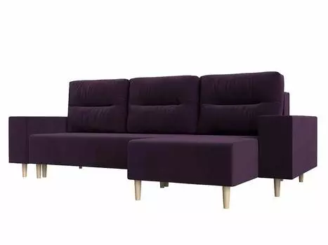 Угловой диван Шанхай угол правый Велюр Фиолетовый