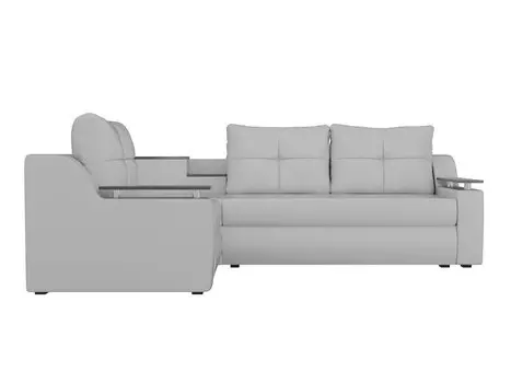 Угловой диван Тесей Экокожа Белый левый угол