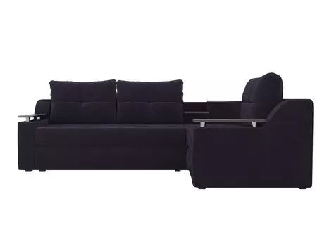 Угловой диван Тесей Велюр Фиолетовый правый угол