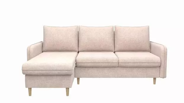 Угловой диван Торонто Рогожка Бежевый угол Левый