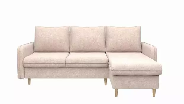 Угловой диван Торонто Рогожка Бежевый угол Правый