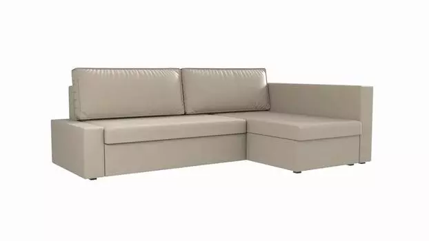 Угловой диван Версаль Экокожа Бежевый угол Правый