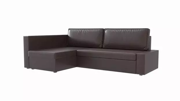 Угловой диван Версаль Экокожа Коричневый угол Левый