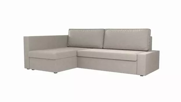 Угловой диван Версаль Микровельвет Бежевый угол Левый