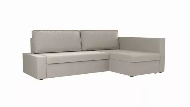 Угловой диван Версаль Микровельвет Бежевый угол Правый