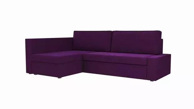 Угловой диван Версаль Микровельвет Фиолетовый угол Левый